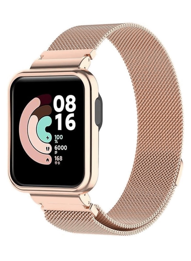 2 in 1 Stainless Steel Watch Band, Stainless Steel Replacement Metal Strap Compatible with Xiaomi Mi Watch Lite/Redmi Watch - Image 1