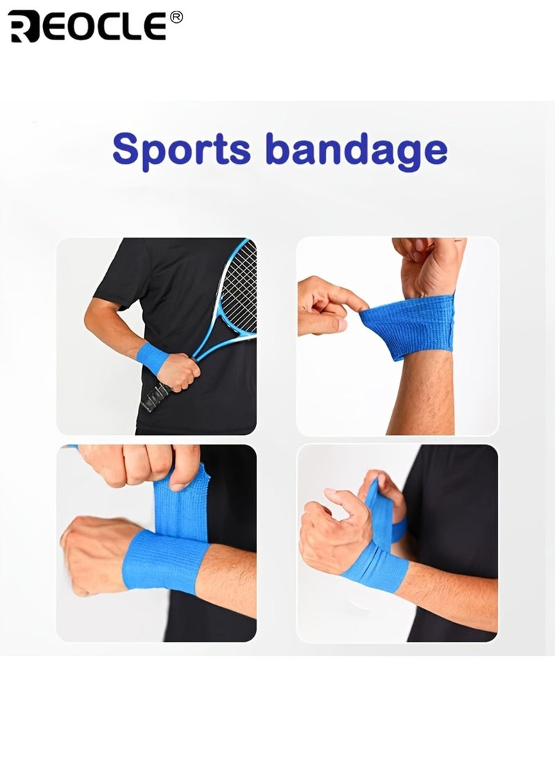 ريوكل قطعتان من رباط دعم للكاحل مرن لمنع الإصابات الرياضية وتسريع التعافي تصميم قابل للتنفس ومتين يناسب التدريبات الرياضية والجري - Image 5
