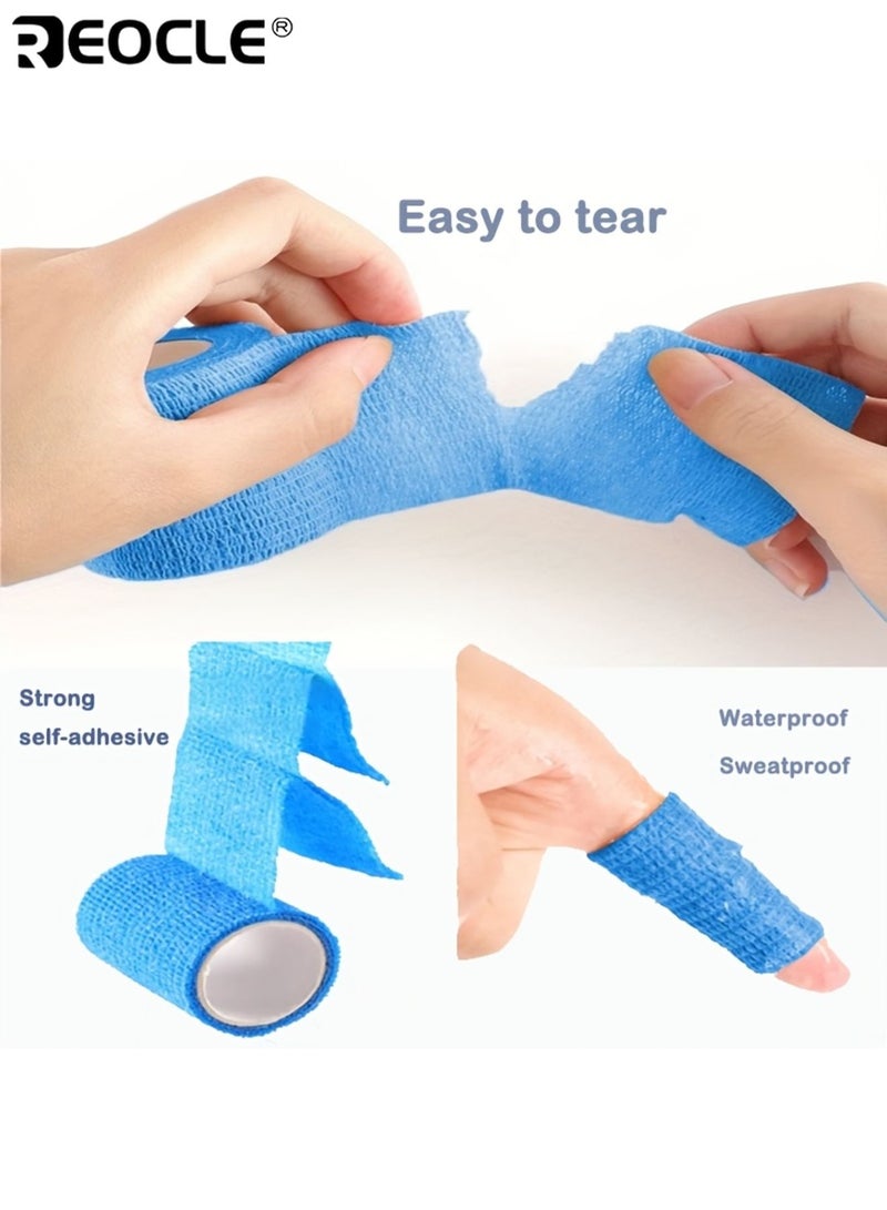 ريوكل قطعتان من رباط دعم للكاحل مرن لمنع الإصابات الرياضية وتسريع التعافي تصميم قابل للتنفس ومتين يناسب التدريبات الرياضية والجري - Image 4