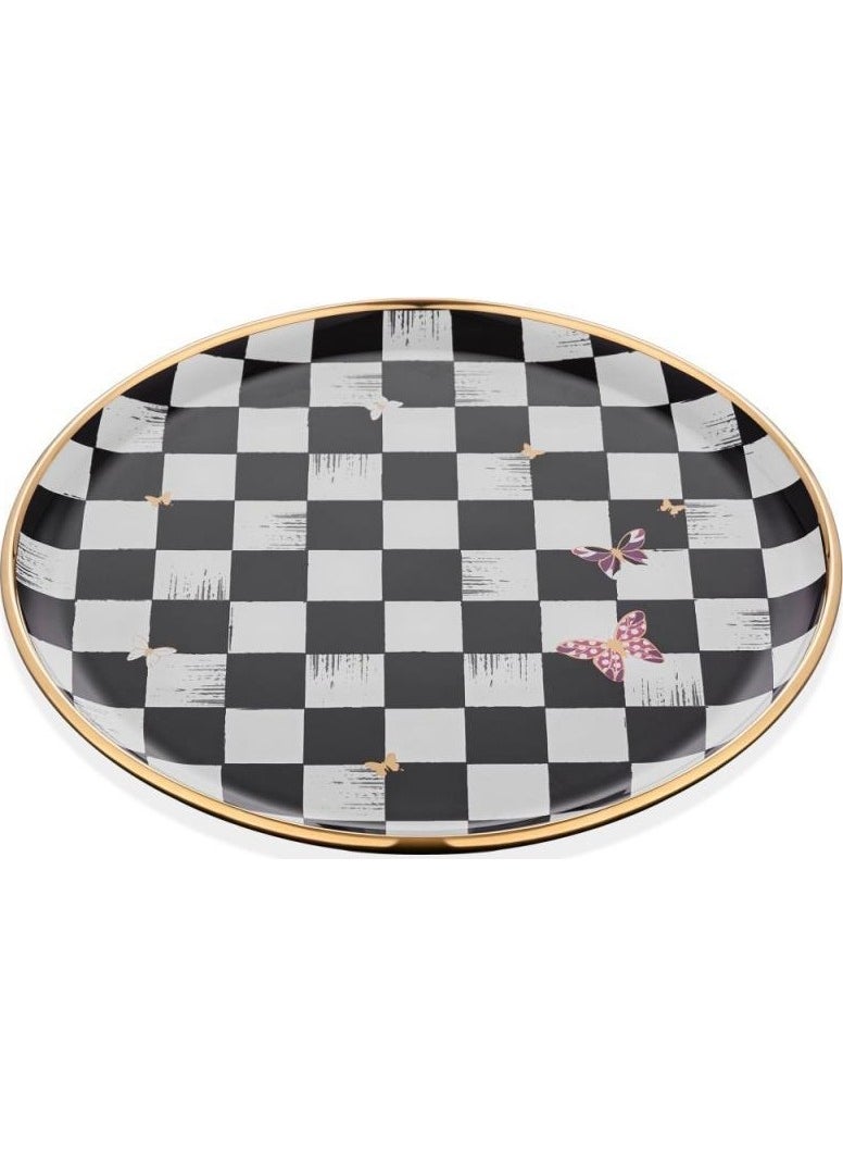 Glore Emma Checkered Service Plate 