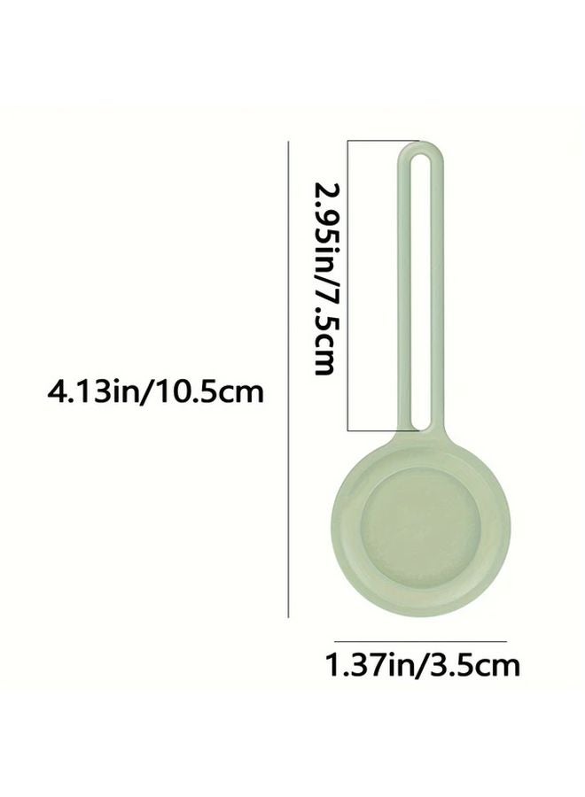 غطاء سيليكون واقي باللون الأخضر الفاتح لـ Apple AirTag مع حبل  غطاء مضاد للضياع - Image 1