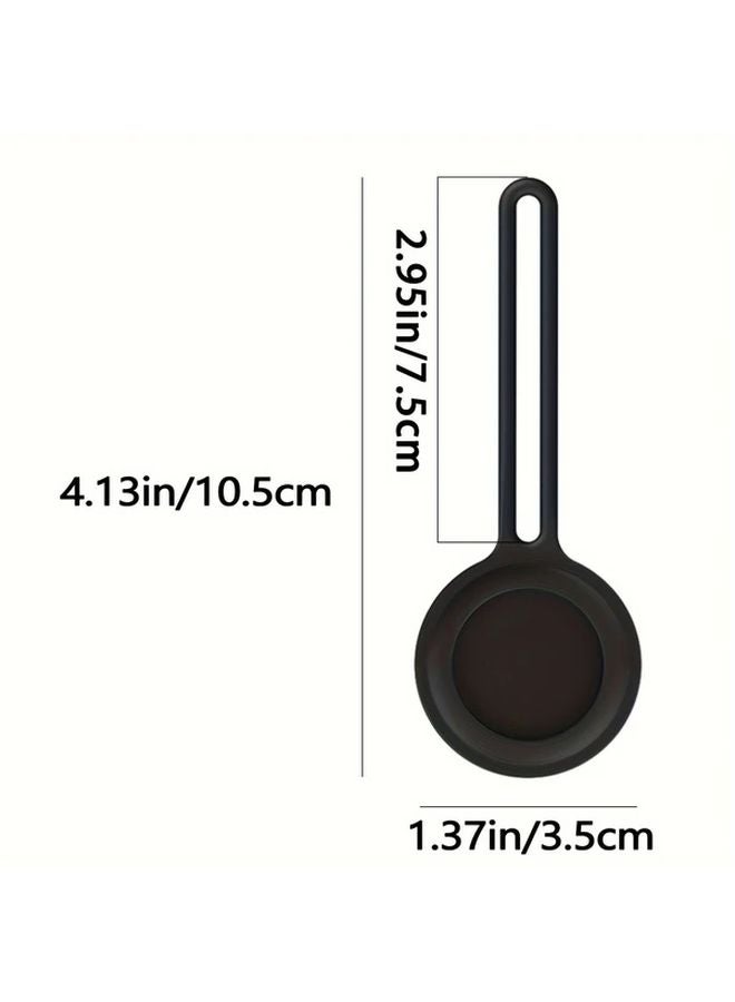 غطاء سيليكون واقي باللون الأخضر الفاتح لـ Apple AirTag مع حبل  غطاء مضاد للضياع - Image 3