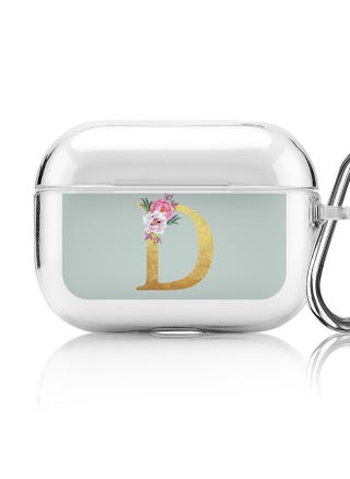 Classic Clear printed Case for Apple Airpods Pro Soft TPU Gel Thin Transparent Flexible Cover - Custom Monogram Initial Letter Floral Pattern Alphabet - D ( Light Green ) - pzsku/ZCF3B225D102B64A1CA25Z/45/_/1697116187/4dbca891-8363-40b5-a195-f0ca459e357f