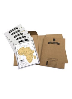 NIBEMINENT Scratch Map Travelogue Brown/White 