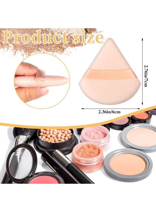 6 Pcs Powder Puff Face Soft Triangle Makeup Puff Velour Makeup Sponge Stocking Stuffers for Loose Powder (Multicolor) - Image 2