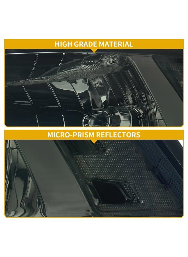 DWVO Headlight Assembly Compatible with 2009-2018 Dodge Ram 1500 2500 3500/2019-2022 Ram 1500 Classic Pickup Quad Headlamp Replacement Black Housing Amber Reflector (Only for Quad Models) - Image 3