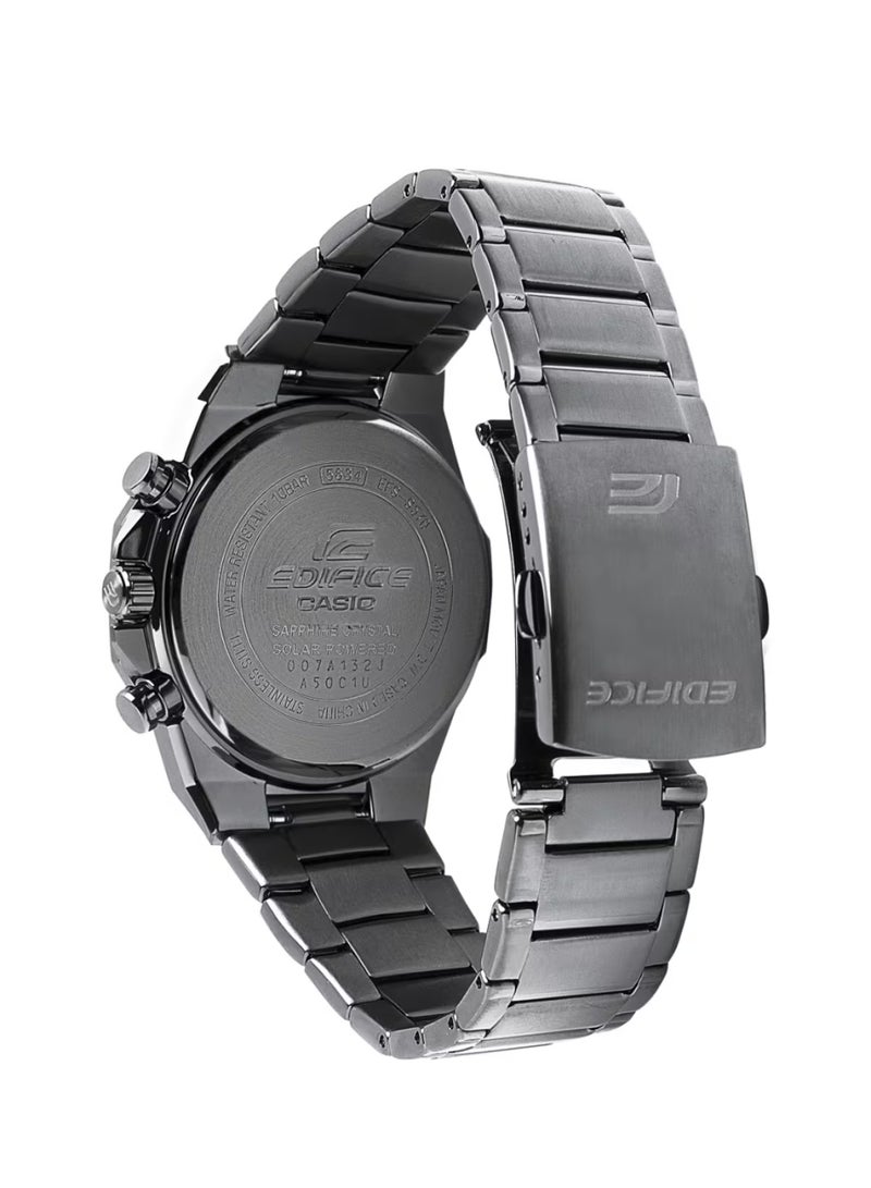 كاسيو ساعة كاسيو إيديفيس للرجال - EFS-S570D-1AUDF مينا سوداء، سوار فضي - Image 3