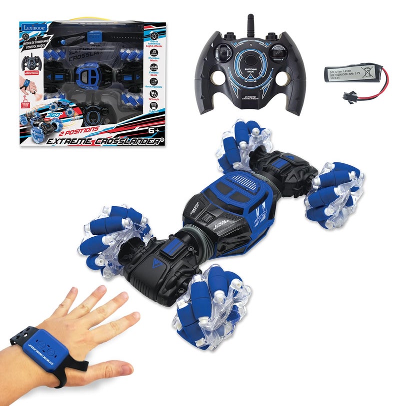 LEXiBOOK Extreme Crosslander OffRoad Remote Control car up to 12kmh Light Effects Remote Control Gesture Control Bracelet Included Music Rechargeable RC50 - Image 2