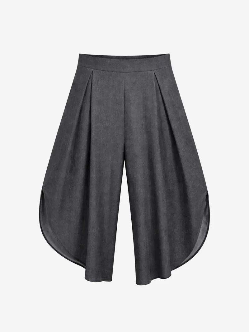 ميكسراي MIXRAY High Waist Pleated Wide Leg Trousers