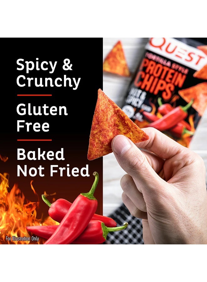 كويست رقائق بروتين على شكل تورتيلا من كويست نيوتريشن، 32 جرام، حارة وتوابل، عبوة من 8 قطع - Image 4