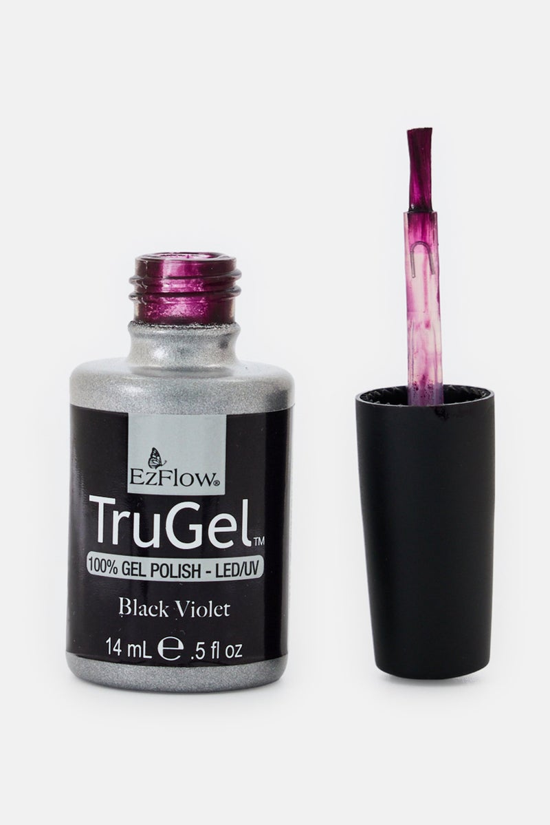 Ez Flow TruGel Nail Polish 14ml, Black Violet - Image 2