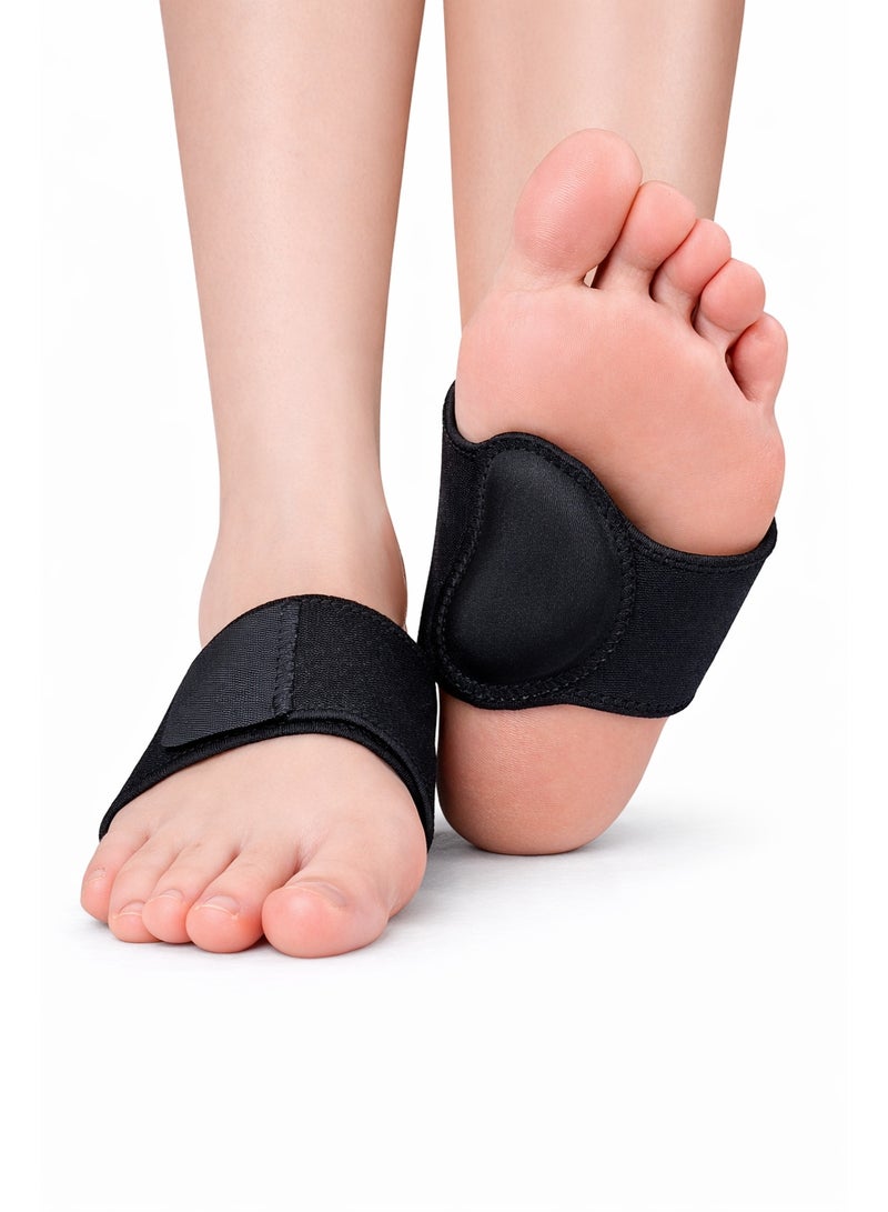 IKBEN Adjustable Gel Arch Support Pads for Flat Feet – Comfortable Orthotic Foot Brace for Daily Walking, Standing & Foot Pain Relief (Men & Women) - Image 1