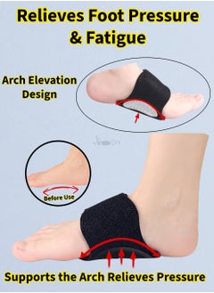 IKBEN Orthotic Arch Support Plantar Fasciitis Relief Arch Support Brace Foot Pain Relief Flat Feet Insoles Gel Arch Support Cushions Flat Feet Support Orthopedic Foot Care Gel Pads  - Image 5