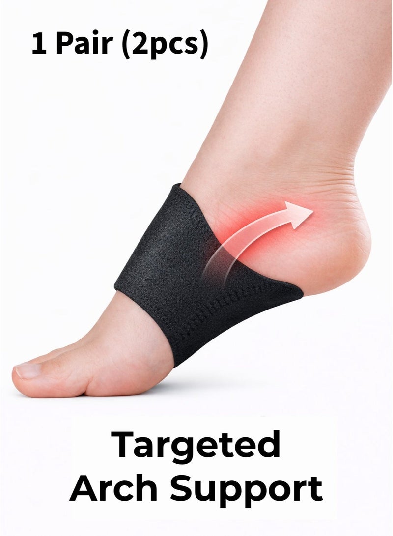 IKBEN Arch Support Brace Wrap with Gel Pads (1 Pair/2pcs) – Flat Feet & Plantar Fasciitis Relief, Adjustable Arch Support Strap, Wearable Insole Alternative for Walking/Standing, Unisex - Image 2