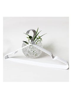 Red Dot Gift 30-Piece White Metal Hangers Shirt Hangers Wire Hangers 40cm Strong Anti-Slip Hangers Space Saving Rubber Coated and  Heavy Duty Hangers  - Image 1