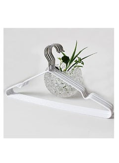 Red Dot Gift 30-Piece White Metal Hangers Shirt Hangers Wire Hangers 40cm Strong Anti-Slip Hangers Space Saving Rubber Coated and  Heavy Duty Hangers  - Image 3