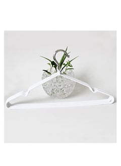 Red Dot Gift 30-Piece White Metal Hangers Shirt Hangers Wire Hangers 40cm Strong Anti-Slip Hangers Space Saving Rubber Coated and  Heavy Duty Hangers  - Image 4