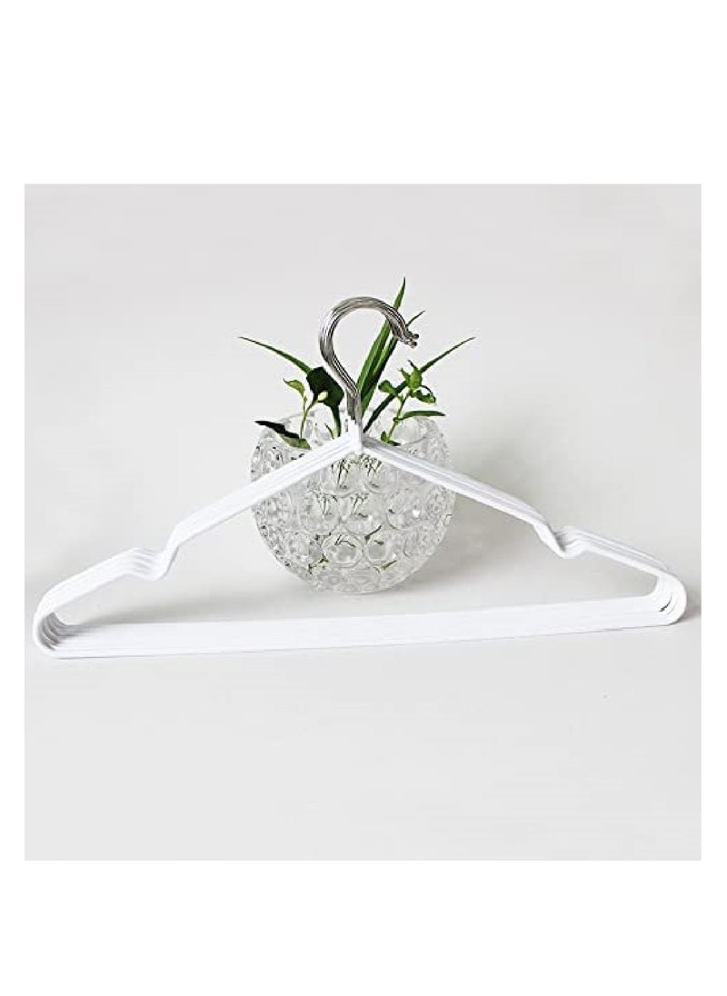 Red Dot Gift 30-Piece White Metal Hangers Shirt Hangers Wire Hangers 40cm Strong Anti-Slip Hangers Space Saving Rubber Coated and  Heavy Duty Hangers  - Image 4