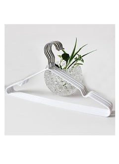 Red Dot Gift 30-Piece White Metal Hangers Shirt Hangers Wire Hangers 40cm Strong Anti-Slip Hangers Space Saving Rubber Coated and  Heavy Duty Hangers  - Image 2