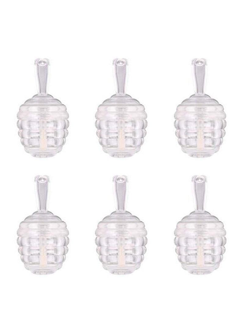 lasenersm 6 Pieces Empty Lip Gloss Tubes Reusable Lip Gloss Containers Honey Pots Shaped Lips Gloss Tube 9 ml Empty Refillable Lips Gloss Bottles DIY Cosmetics Lipstick Containers, Transparent 