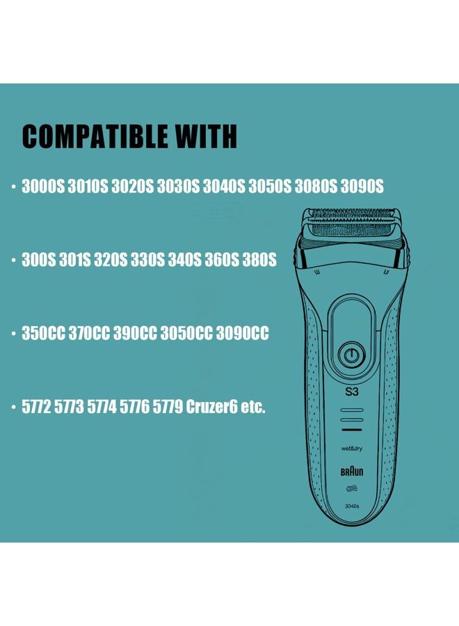 BOEEA 2pcs Electric Replacement Shaver Head Accessories for Braun Series3 - Image 2