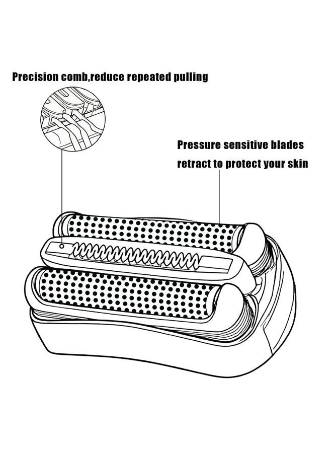 BOEEA 2pcs Electric Replacement Shaver Head Accessories for Braun Series3 - Image 4