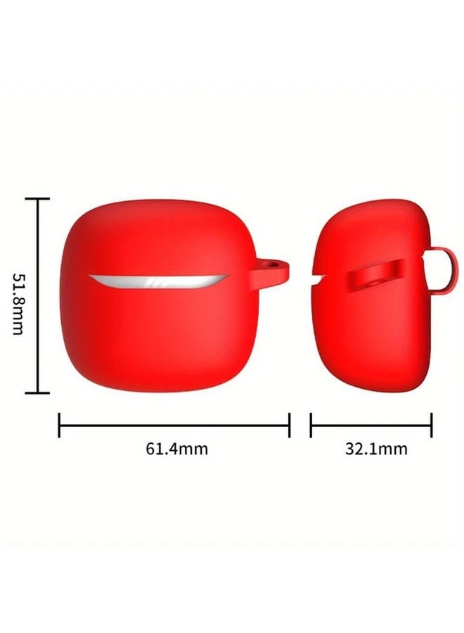 Green Silicone Case with Hook for JBL Tune Flex 2 Anti Drop Shockproof Protective Cover - Image 3