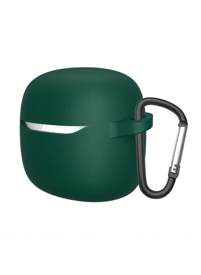 Green Silicone Case with Hook for JBL Tune Flex 2 Anti Drop Shockproof Protective Cover - Image 1