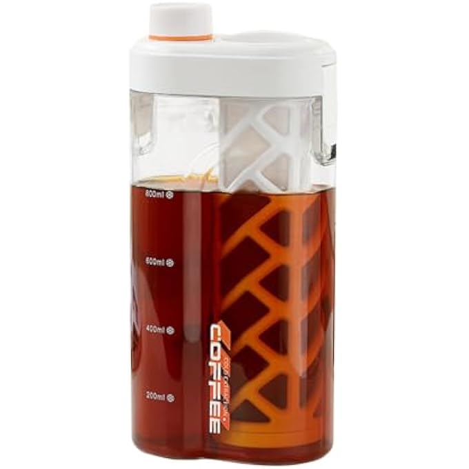 كاست ويف ماكينة قهوة باردة محمولة بفلتر 350 شبك مقاوم للتسرب مع مقياس قياس لتحضير القهوة الباردة القهوة في المنزل نزهات التخييم BpaFree وسهلة التنظيف - Image 2