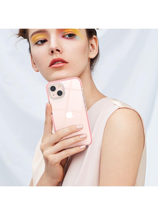 iPhone 14 pro Case – Clear Slim Shockproof Bumper Cover (Pink) | 6.1" 2025 - Image 1