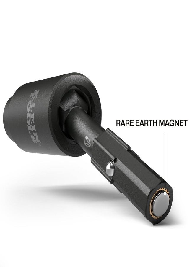 Klein Tools 32984 Impact Flip Socket Set with Swivel Adapter, 6-Piece, 25-Degree Swivel Head, SAE Hex Sizes, Nut Driving, Impact-Rated - Image 4