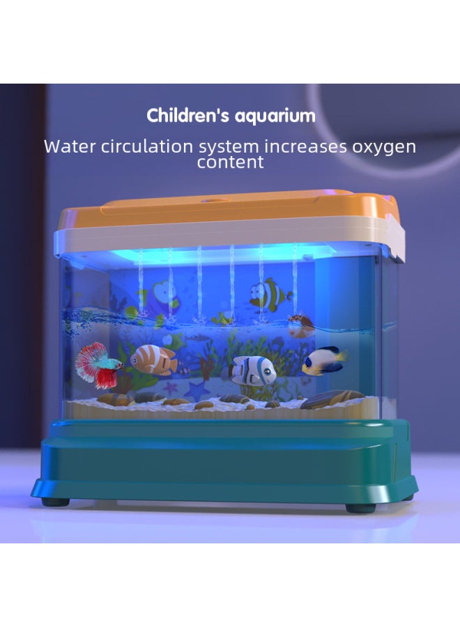 Electric Fish Tank Simulation Aquarium Magnetic Fishing Pool Rod Puzzle Play House Children's Fishing Toy Gift-Color:Chinese Color Box - Image 3