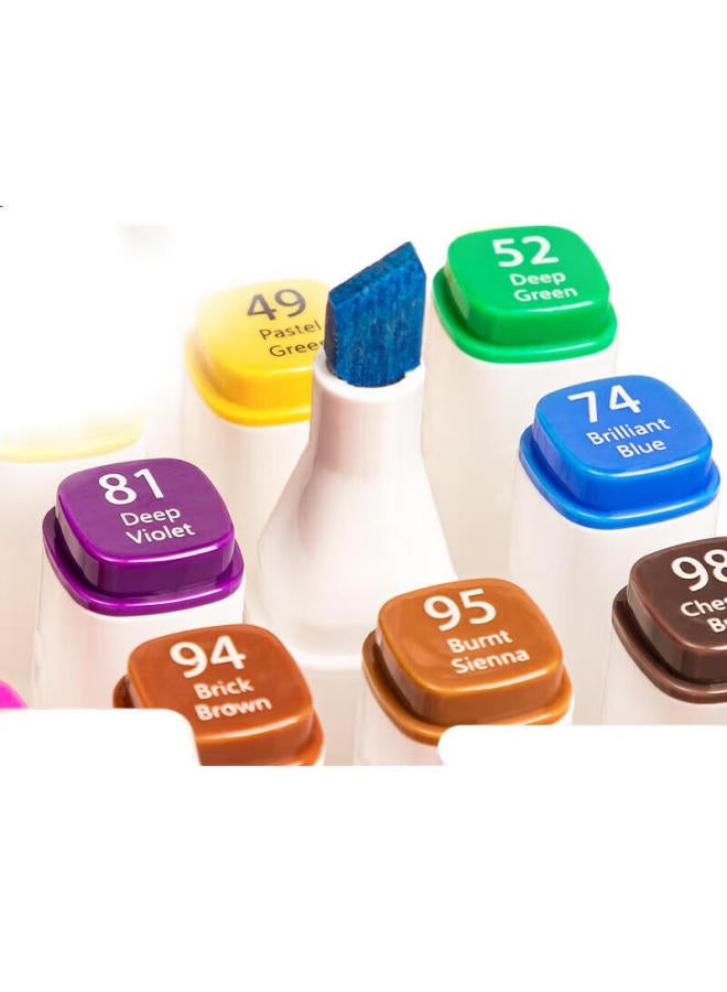 Deli [Super Popular] Deli Water-Based Markers, 60 Colors, Dual-Tip, Quick-Drying, Square Barrel, Large Capacity, Student-Friendly Watercolor Pens, Highlighters, Girls' And Children'S Gift, Art Sketching - Image 1