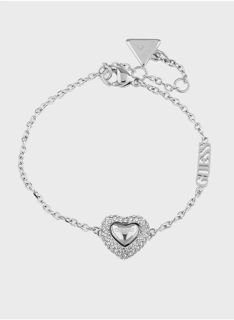 جس Jubb05022Jwrhs 13Mm Pave Heart Bracelet