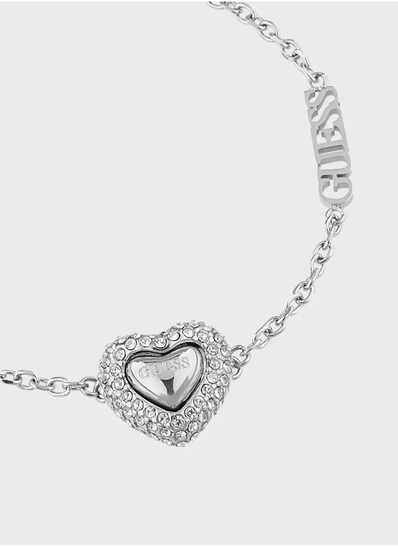 جس Jubb05022Jwrhs 13Mm Pave Heart Bracelet