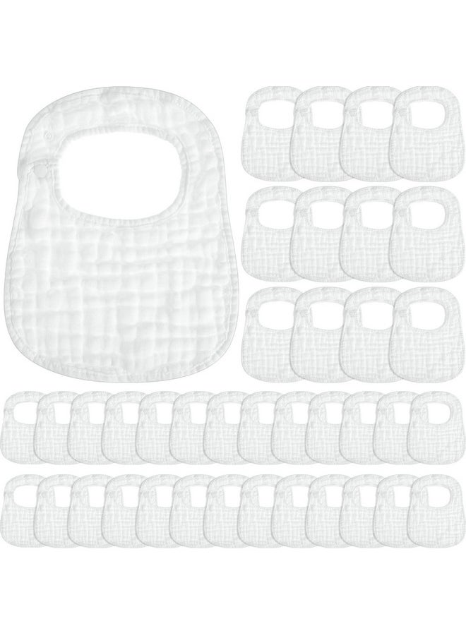 30 Pack White Muslin Baby Bib For Boy Girl Adjustable Muslin Baby Drool Bibs Soft Snap Muslin Bibs For Newborn Infant Drooling Eating Feeding - pzsku/ZCF3BD275A4FC0AC7CCB6Z/45/_/1698492466/16dfd3ef-49a2-43c5-b866-eb4171473f42