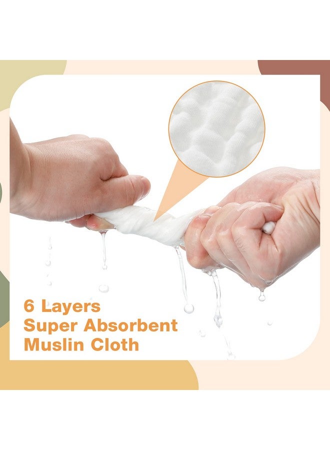 Reginary 30 Pack White Muslin Baby Bib For Boy Girl Adjustable Muslin Baby Drool Bibs Soft Snap Muslin Bibs For Newborn Infant Drooling Eating Feeding - Image 5