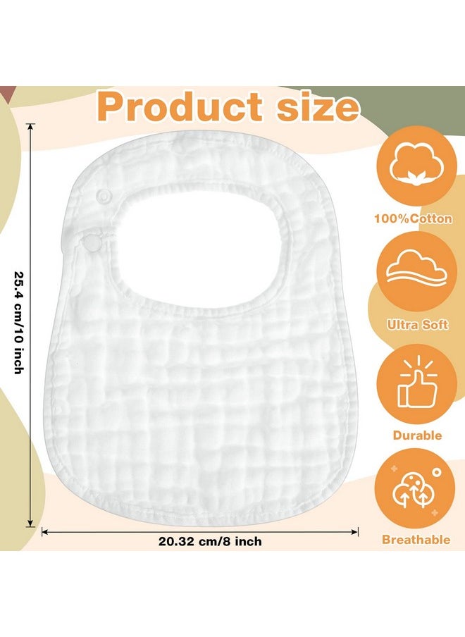 30 Pack White Muslin Baby Bib For Boy Girl Adjustable Muslin Baby Drool Bibs Soft Snap Muslin Bibs For Newborn Infant Drooling Eating Feeding - pzsku/ZCF3BD275A4FC0AC7CCB6Z/45/_/1698492473/13d1a25c-ccea-40f9-ba3d-e0bd7f2ddf26