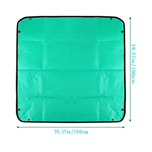 BIUWING 2PCS 39.4" x 39.4" Plant Repotting Mat Waterproof Transplanting Mat Indoor Succulent Potting Mat Portable Gardening Soil Changing and Watering mat Square and Foldable Garden mat - Image 3