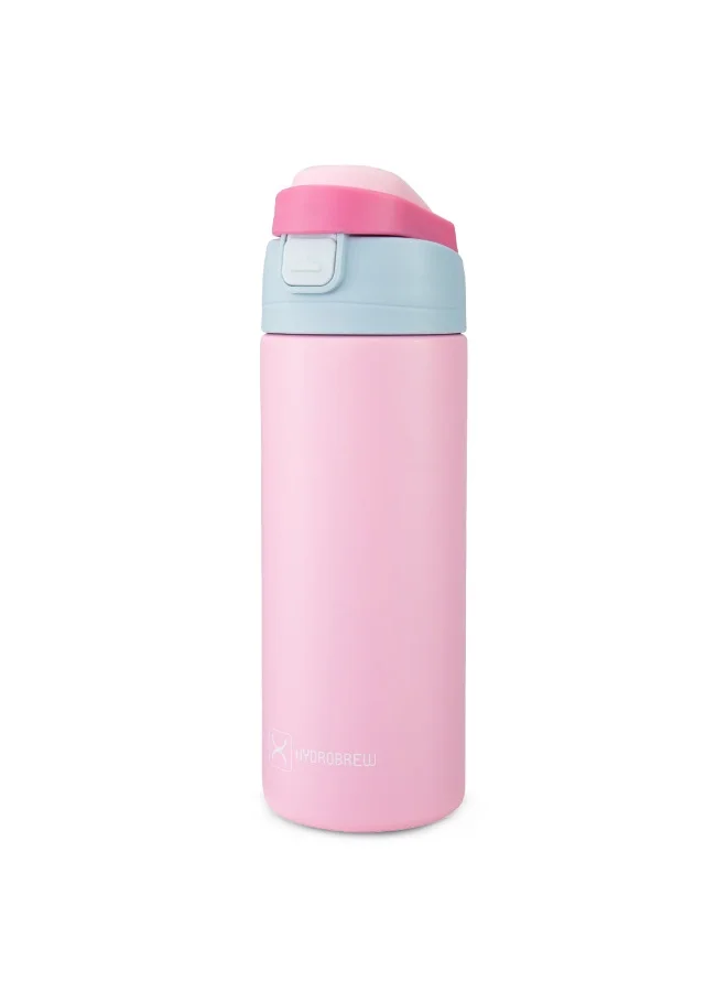 Hydrobrew HydroBrew SipSwitch™ Insulated Water Bottle 720ml – Leakproof, Stainless Steel, Straw & Spout Lid -Rose Silk