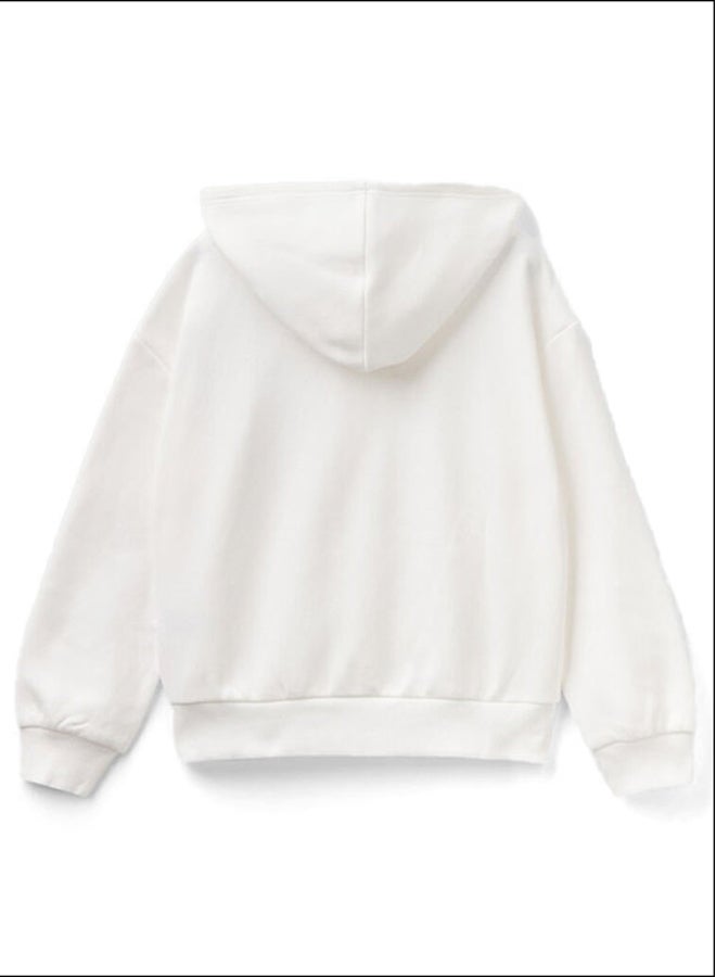 Benetton SWEATSHIRT WITH ZIP AND SEQUINS  - Image 2