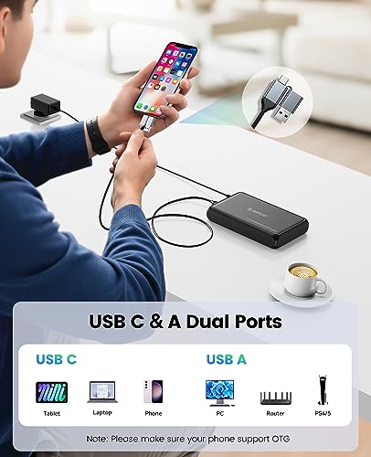 ORICO 35 Hard Drive Enclosure SATA to USB C Compatible for 35 25 Seagate Samsung WD Crucial SanDisk HDD SSD ABSMetal Shell Support UASPTrim Up to 20TB 2in1 USB C to USB CA Cable DDL35C3 - Image 3