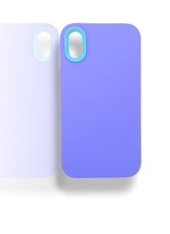 Back protection cover made of plastic for Apple iPhone X/XS with a frame inside to protect the phone - Purple