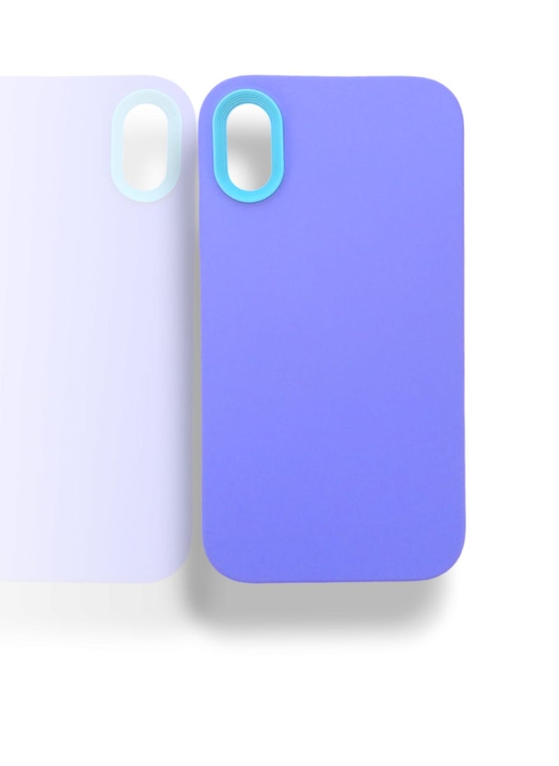 Generic - Back protection cover made of plastic for Apple iPhone X/XS with a frame inside to protect the phone - Purple - Image 1