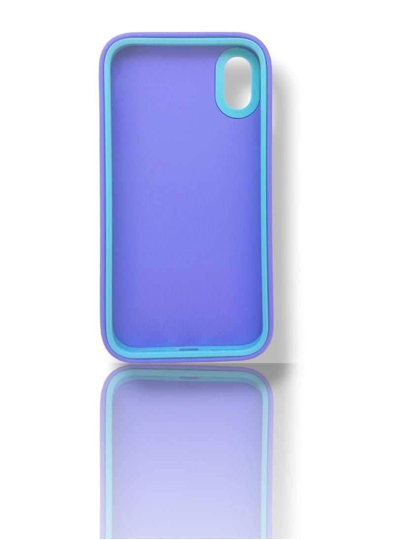Generic - Back protection cover made of plastic for Apple iPhone X/XS with a frame inside to protect the phone - Purple - Image 1