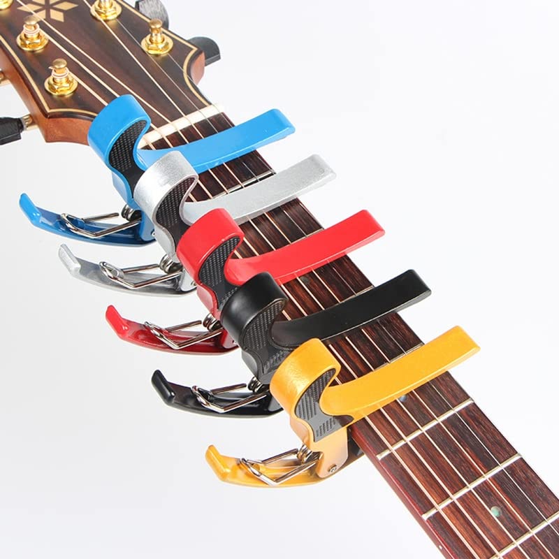 INEFABLE Guitar Metal Capo One Handed Quick Change For Ukulele, Electric & Acoustic Guitars (Black - Pack Of 1) - Image 1
