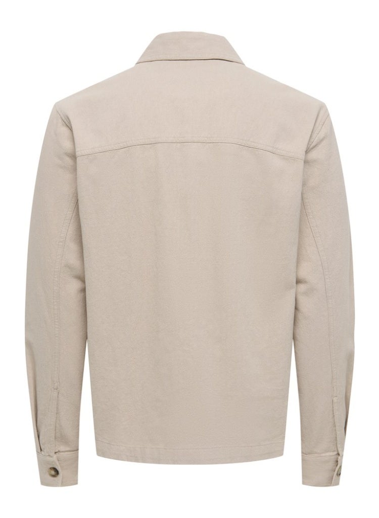 Only & Sons Men's Cotton-Linen Full Sleeve Shirt - Image 4