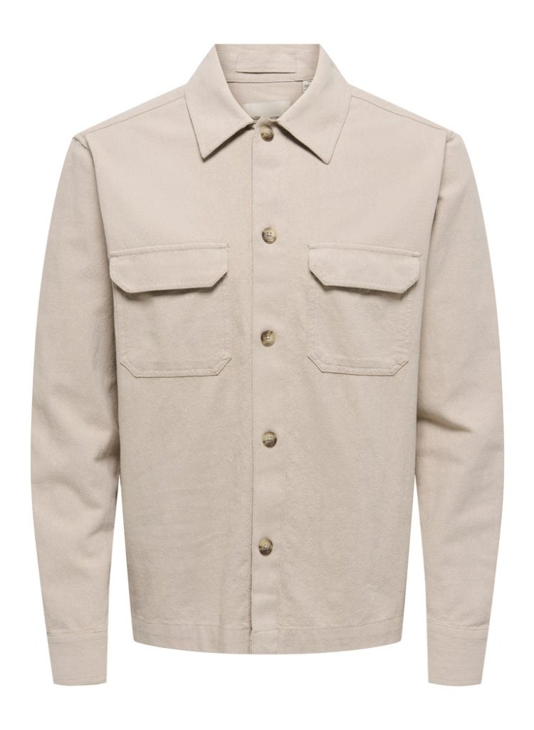 Only & Sons Men's Cotton-Linen Full Sleeve Shirt - Image 3