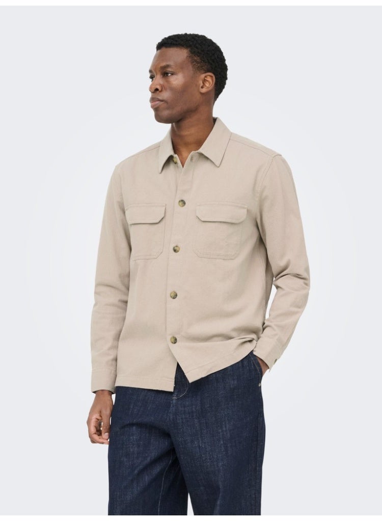 Only & Sons Men's Cotton-Linen Full Sleeve Shirt - Image 2