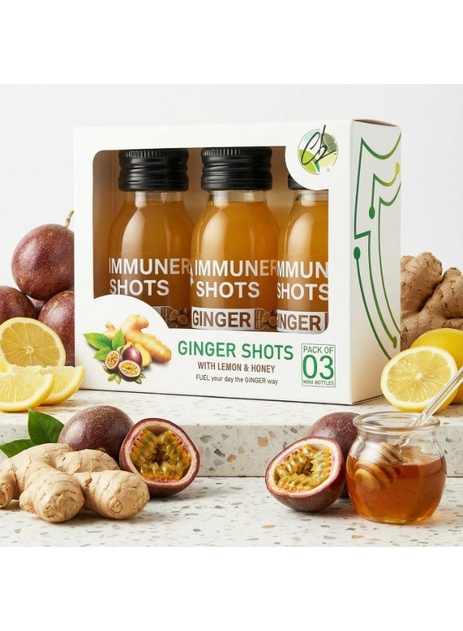 Immuner Shots Ginger Shot with Passion 60ml - Pack of 3 (Immuner Shots) - Image 2